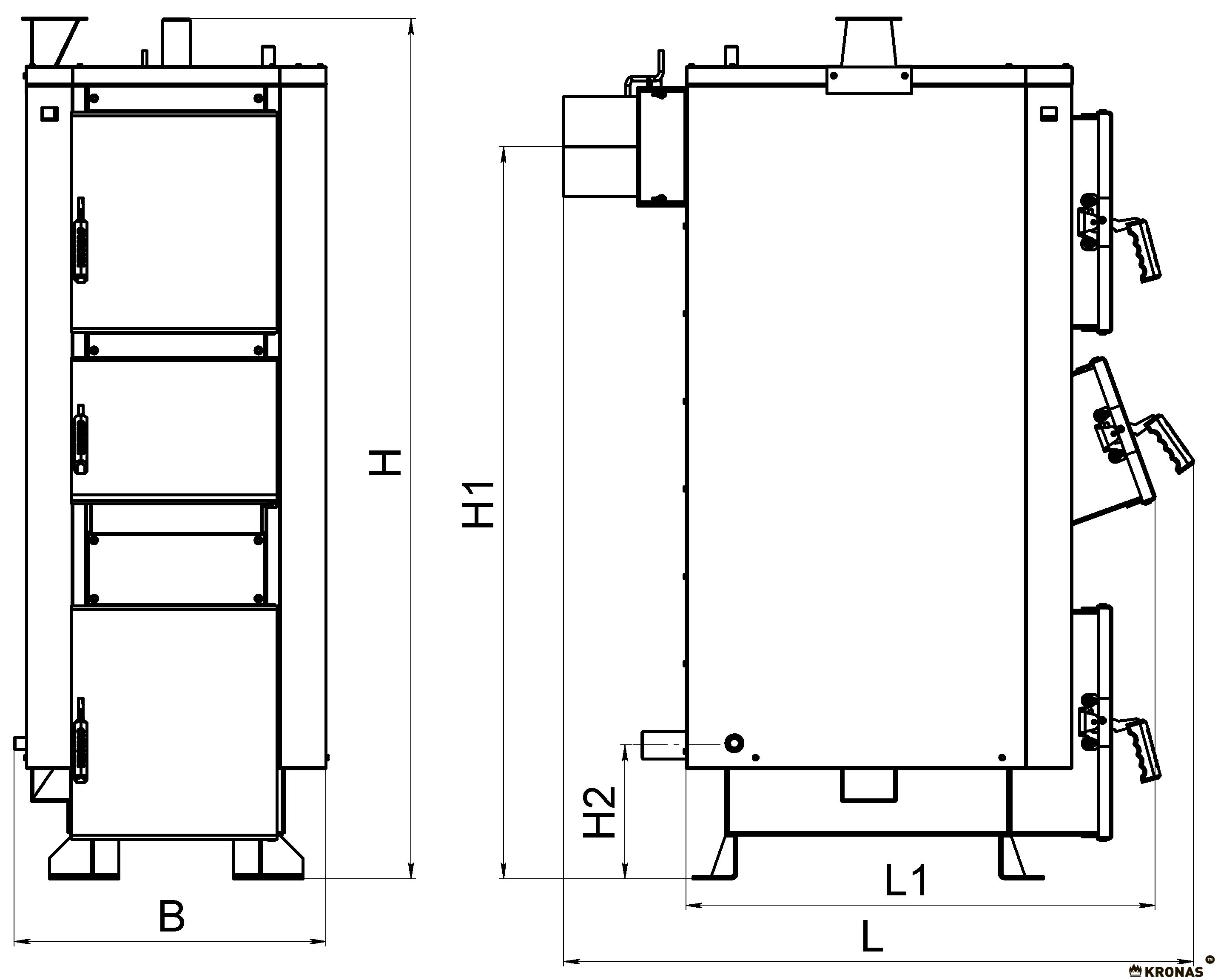 Твердопаливний котел KRONAS UNIC NEW